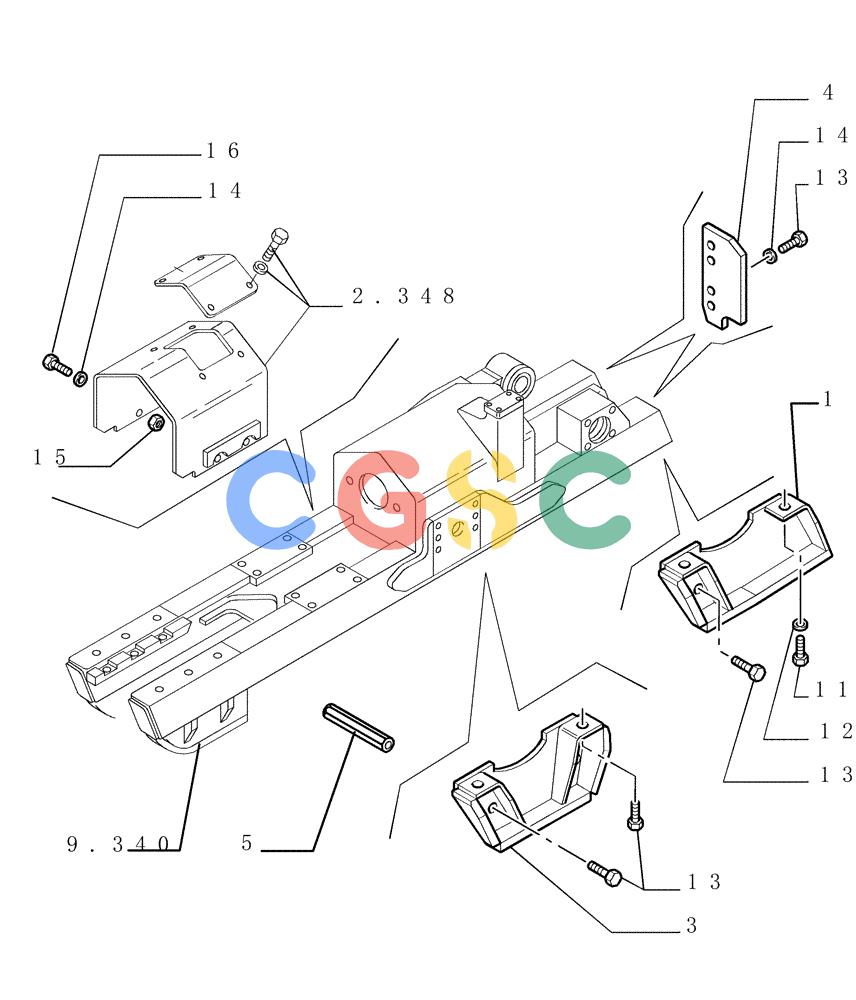 纽荷兰零件查询(DC150PS) - CRAWLER DOZER (9.353[01]) - TRACK ROLLER GUARDS - OPTIONAL CODE 76071229 New Holland Constructuion