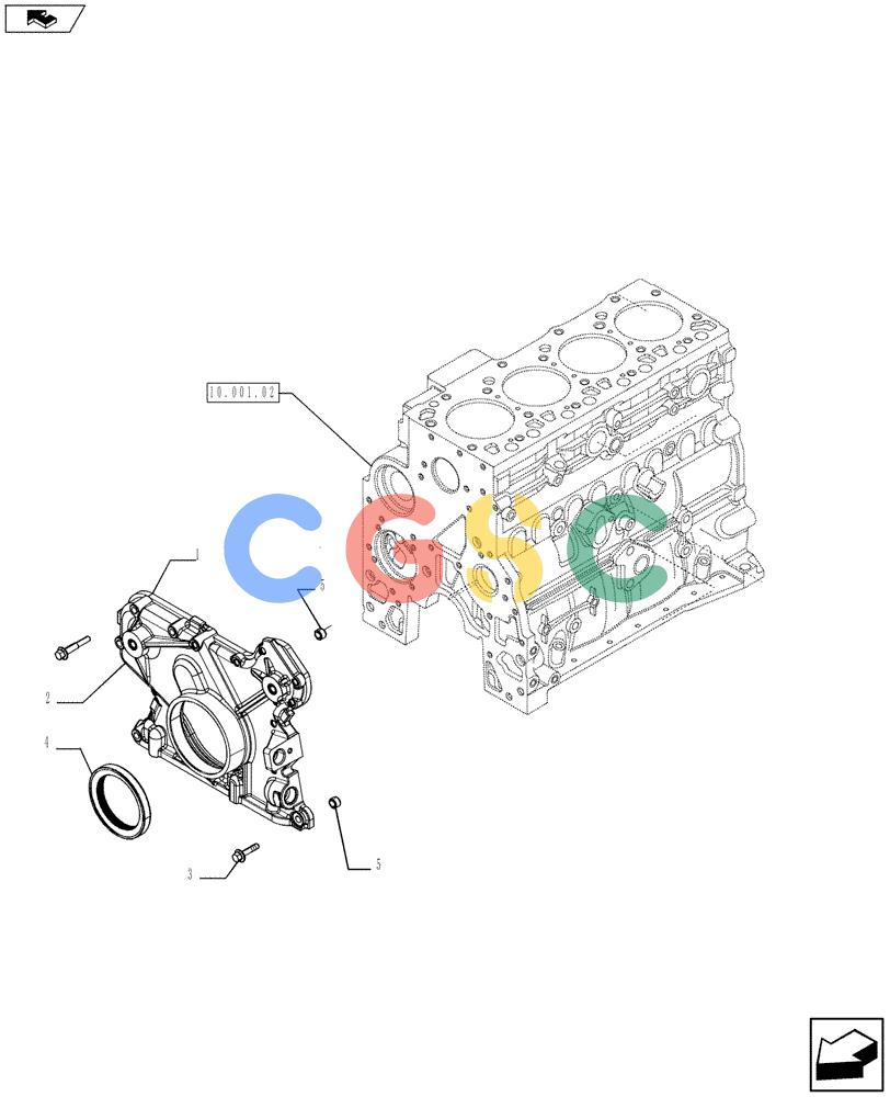 神钢零件查询(F4HFE413H A001) - ENGINE 504388926 - YM02P00013P1 (1/13-) (10.102.02) - CRANKCASE COVERS (2853369) Kobelco
