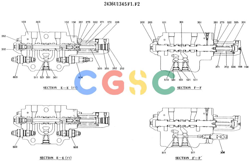 神钢零件查询(K916LC) - MARK II EXCAVTOR ASN YS0201 (1/89-12/03) (10-014[04]) - VALVE ASSY, CONTROL Kobelco