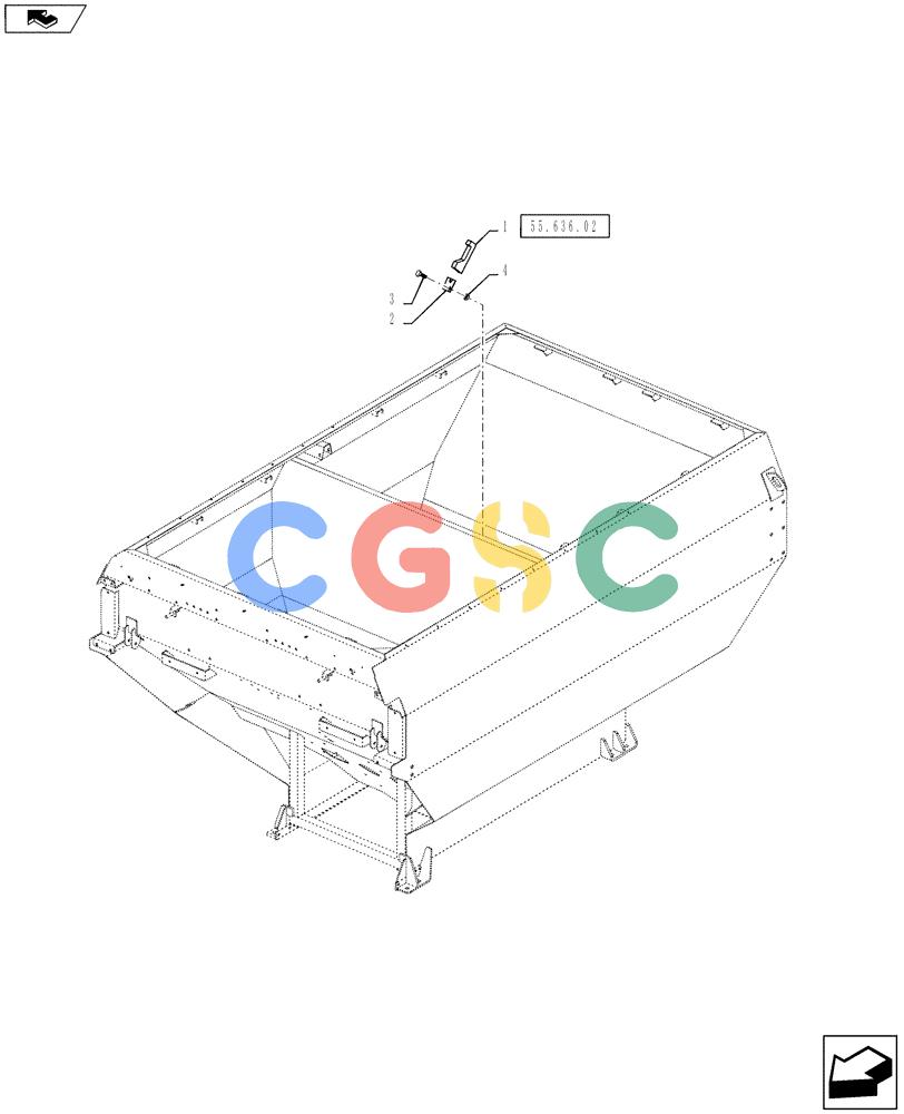 凯斯零件查询(810) - FLEX-AIR APPLICATOR - 2012 (2/12-) (55.636.01) - MAIN BIN LEVEL SENSOR ASSEMBLY Case Agriculture