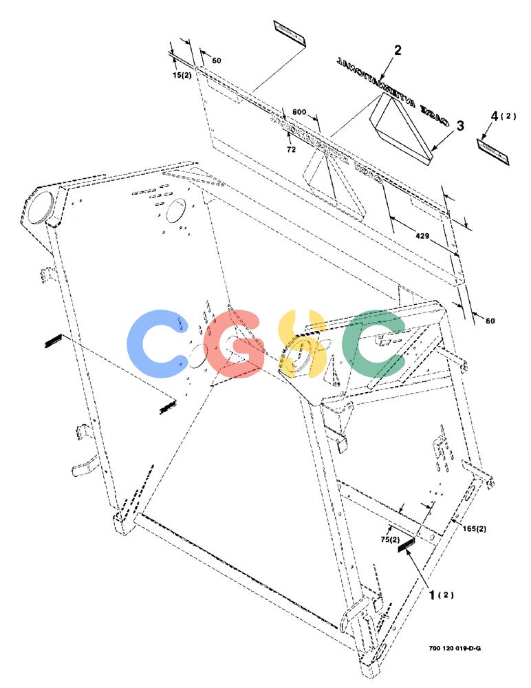 凯斯零件查询(8480) - CASE IH FIXED CHAMBER ROUND BALER (1/90-12/00) (9-08) - DECALS AND LOCATION DIAGRAM, TAILGATE, SERIAL NUMBER CFH0051001 THROUGH CFH0114150 Case Agriculture