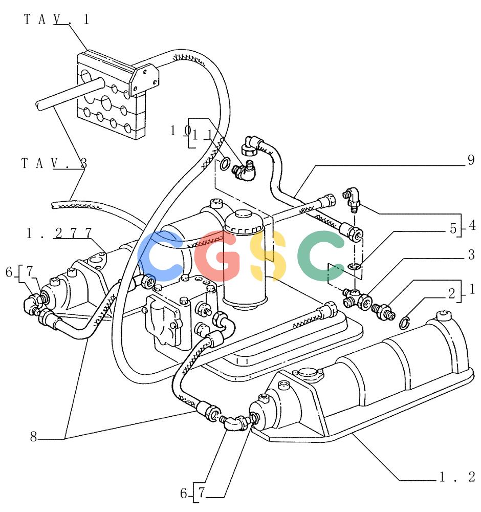 纽荷兰零件查询(FD145) - CRAWLER DOZER (N.A. VERSION) (10/98-) (2.319[02]) - STEERING CONNECTING PIPING New Holland Constructuion