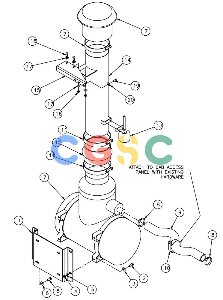 凯斯零件查询(FLX3300B) - FLOATER - 2002 (9/02-10/03) (02-012) - AIR FILTER GROUP Case Agriculture