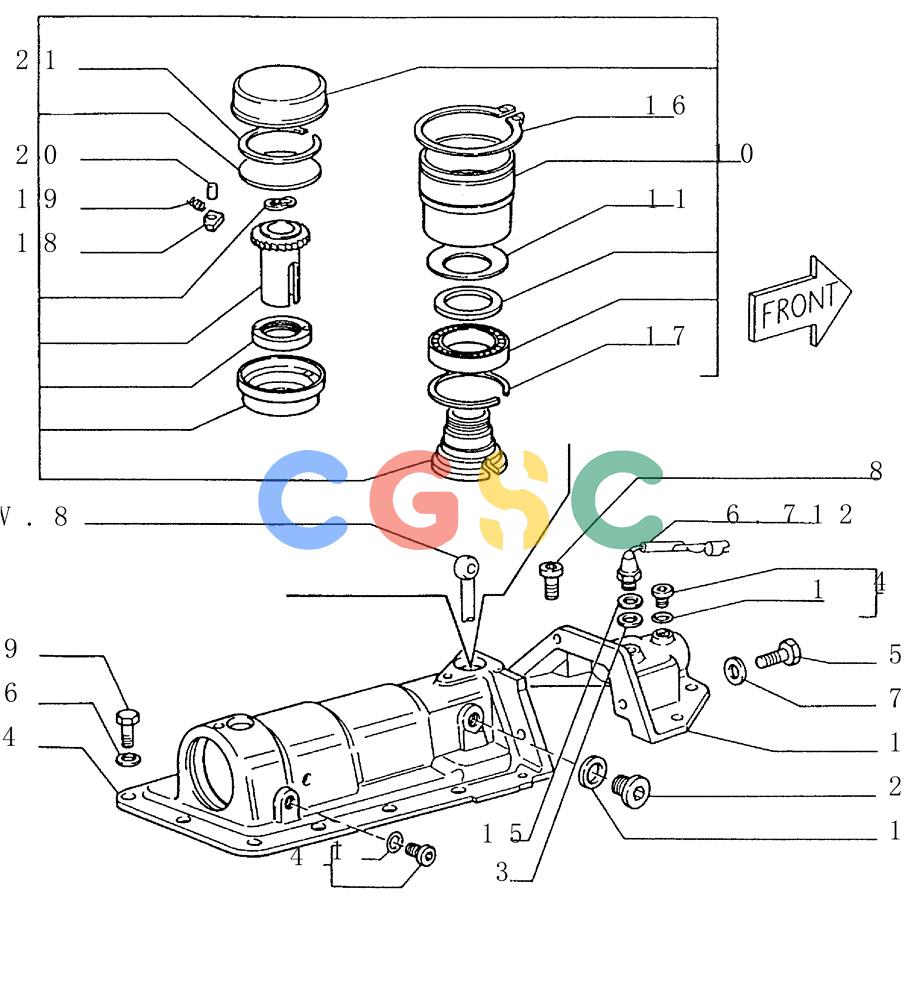 纽荷兰零件查询(FD145) - CRAWLER DOZER (N.A. VERSION) (10/98-) (1.277[09]) - REAR TRANSMISSION - BRAKES New Holland Constructuion