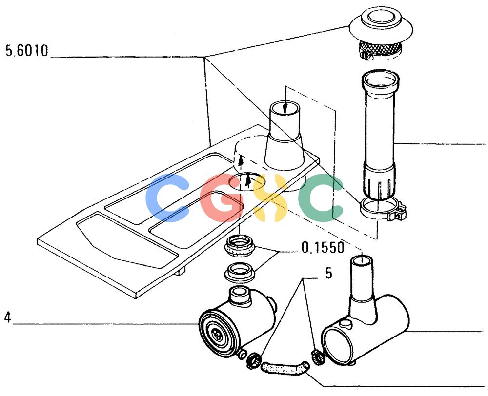 纽荷兰零件查询(FD14E) - CRAWLER DOZER (90.1650[001A]) - AIR CLEANER DUST EJECTOR New Holland Constructuion