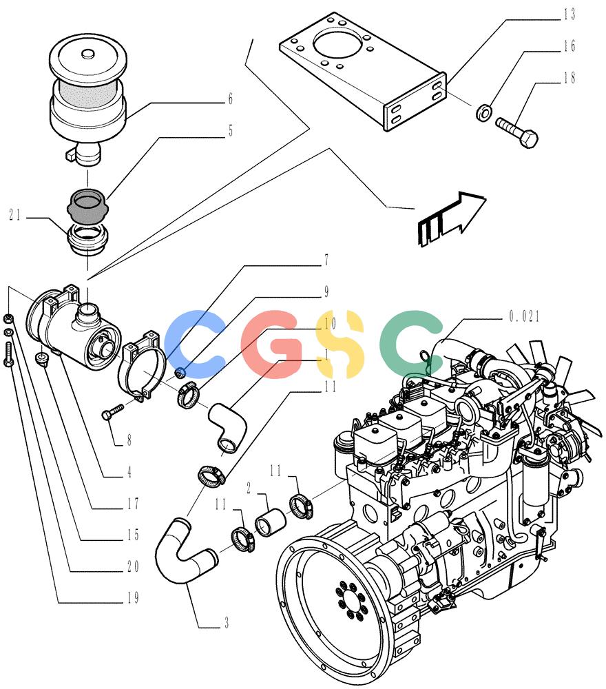 纽荷兰零件查询(DC150LT) - CRAWLER DOZER (6/00-) (0.540[01]) - AIR CLEANER New Holland Constructuion
