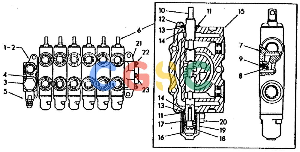 纽荷兰零件查询(65B) - MOTORGRADERS (E3.31[001]) - CONTROL VALVE ASSEMBLY New Holland Constructuion