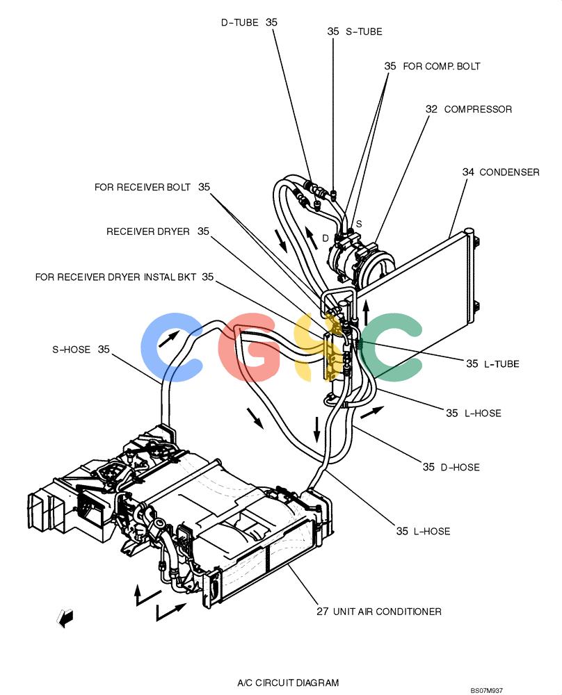 纽荷兰零件查询(E135B) - CRAWLER EXCAVATOR TIER 3 - ASN YH05-07001 (N8TA13006) (1/08-) (02-59[03]) - CONDITIONER ASSEMBLY, AIR (YY20M00017F1), PAGE 3 OF 3 New Holland Constructuion