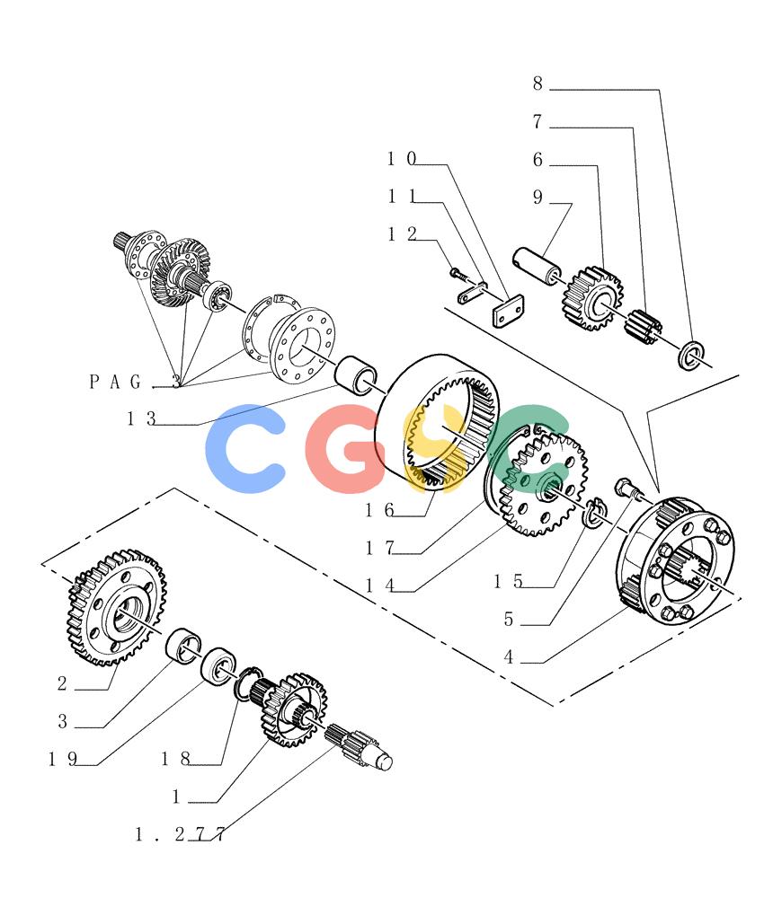 纽荷兰零件查询(DC180PS) - CRAWLER DOZER (11/00-) (1.266[07]) - REAR TRANSMISSION - VERSION (02-03) New Holland Constructuion