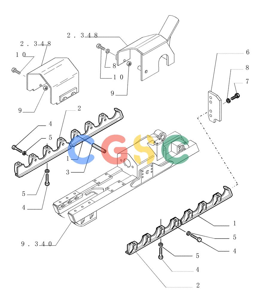 纽荷兰零件查询(DC150PS) - CRAWLER DOZER (9.354[01]) - TRACK ROLLER GUARDS - OPTIONAL CODE 76071230 New Holland Constructuion
