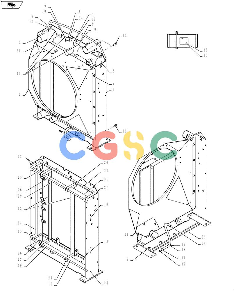 神钢零件查询(ED160 BLADE) - HYDRAULIC EXCAVATOR - ASN LH02-01501 (9/12-12/13) (10.400.BE[02]) - RADIATOR INSTALL Kobelco