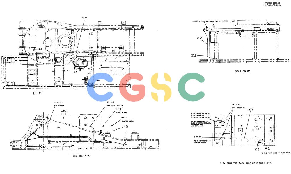 神钢零件查询(BREAKER) - NIBBLER/BREAKER ATTACHMENT - SK330, SK330LC DYNAMIC ACERA EXCAVATOR (9/04-) (01-030[02]) - HARNESS ASSY, UPP (EXTRA, EXTRA + NIBBLER & BREAKER) Kobelco