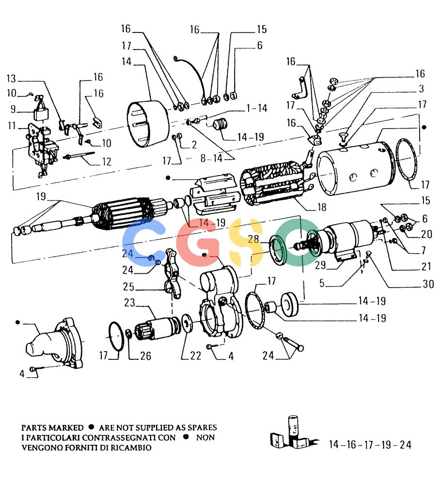 纽荷兰零件查询(FD175) - CRAWLER DOZER (N.A. VERSION)(S/N 061640 & AFTER) (1/93-) (0.360[02]) - STARTER MOTOR - COMPONENTS New Holland Constructuion