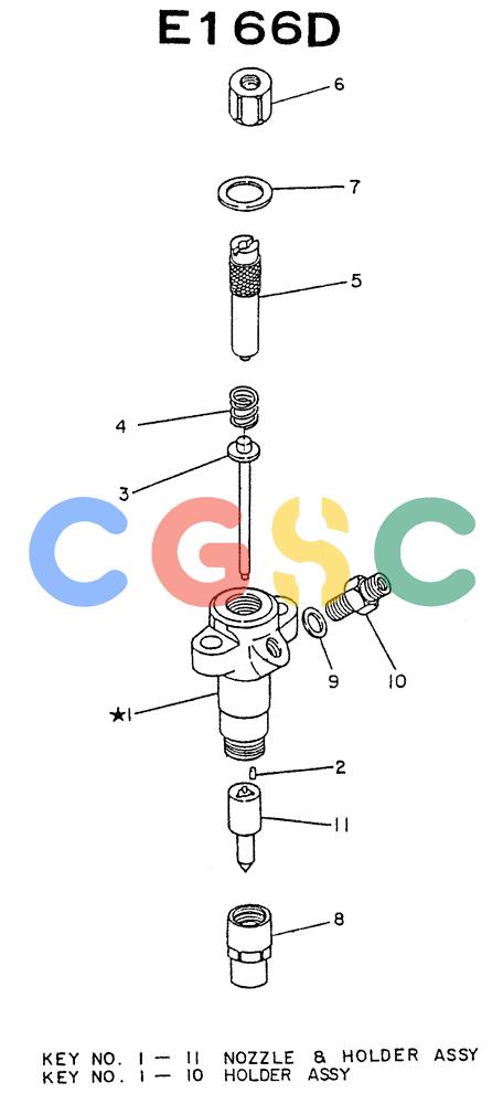 神钢零件查询(NE6(T)04) - NISSAN DIESEL ENGINE (1/86-12/98) (06-003) - NOZZLE & HOLDER (INNER PARTS) Kobelco