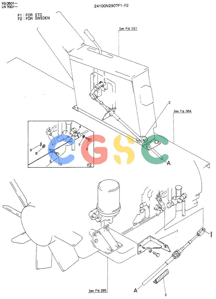神钢零件查询(K907DLC) - EXCAVATOR ASN YG0501 (1/86-12/03) (05-011) - CONTROL ASSY, ENGINE P/N 24100N2907F1-F2 Kobelco