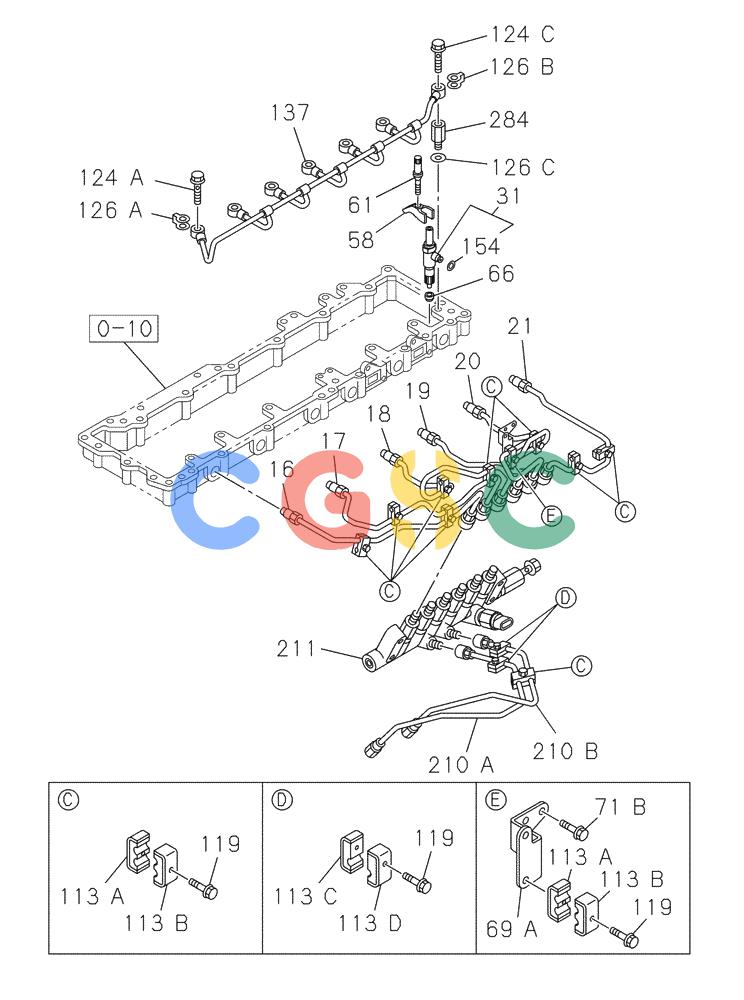纽荷兰零件查询(E805) - CRAWLER EXCAVATOR TIER 3 (7/06-) (03-040-02[01]) - FUEL SYSTEM New Holland Constructuion