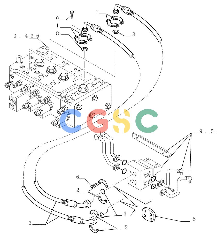 纽荷兰零件查询(DC180.B) - CRAWLER DOZER TIER 2 (3/03-) (9.438[03]) - ADDITIONAL HYDRAULIC FUNCTION - STD OPTIONAL CODE 76071190 - VERSION (01-02) New Holland Constructuion