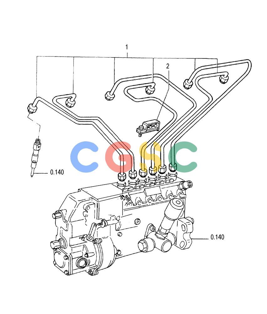 纽荷兰零件查询(FD175) - CRAWLER DOZER (N.A. VERSION)(S/N 061640 & AFTER) (1/93-) (0.149[01]) - INJECTION EQUIPMENT - PIPING New Holland Constructuion