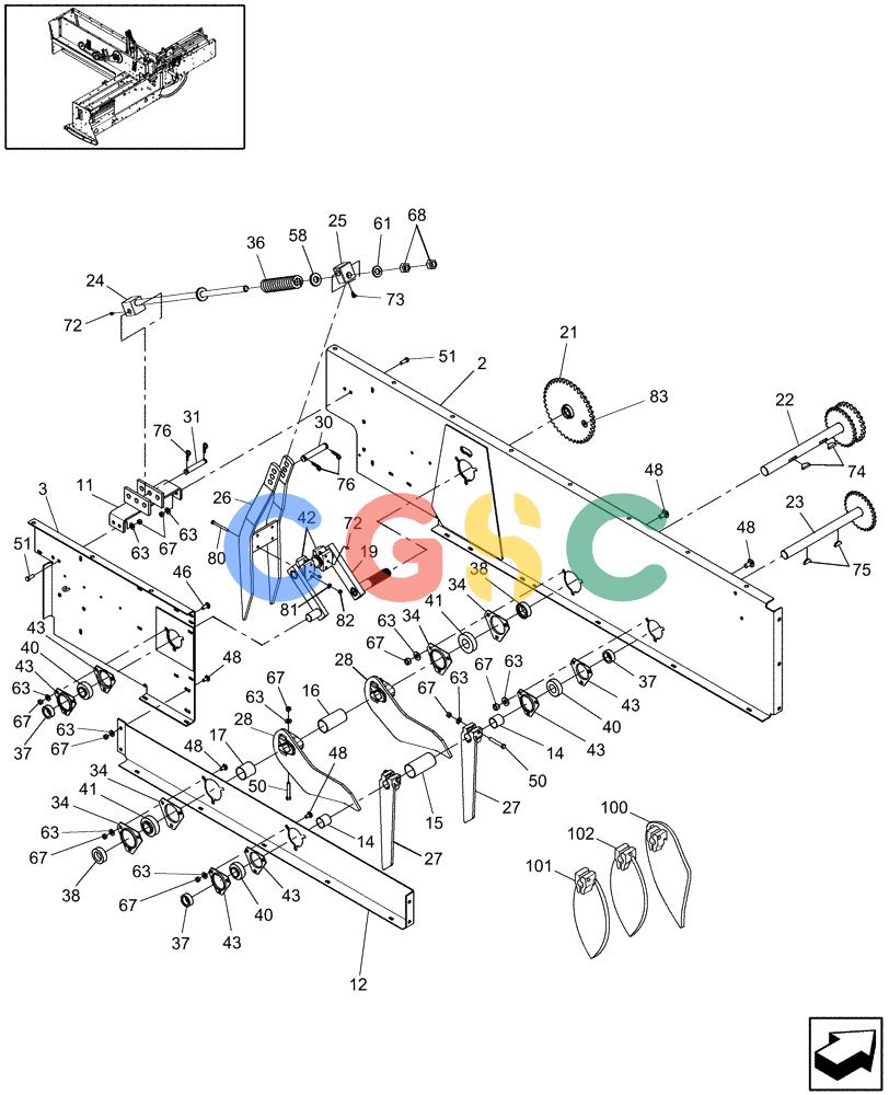 凯斯零件查询(SB531) - SMALL SQUARE BALER (9/08-12/15) (60.220.05[1]) - FEEDER FINGERS, SB531 Case Agriculture