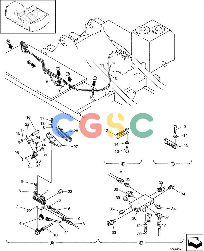 纽荷兰零件查询(EH215) - CRAWLER EXCAVATOR (9/03-) (08 -35[00]) - HYDRAULICS - PILOT CONTROL LINES, REMOTE CONTROL, NIBBLER & BREAKER New Holland Constructuion