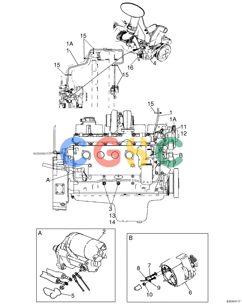 纽荷兰零件查询(DC95) - CRAWLER DOZER (8/04-) (04-09) - HARNESS, ENGINE (RIGHT-HAND SIDE) - ALTERNATOR New Holland Constructuion