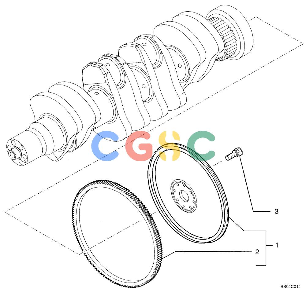 纽荷兰零件查询(DC95) - CRAWLER DOZER (8/04-) (02-26) - FLYWHEEL - ENGINE New Holland Constructuion