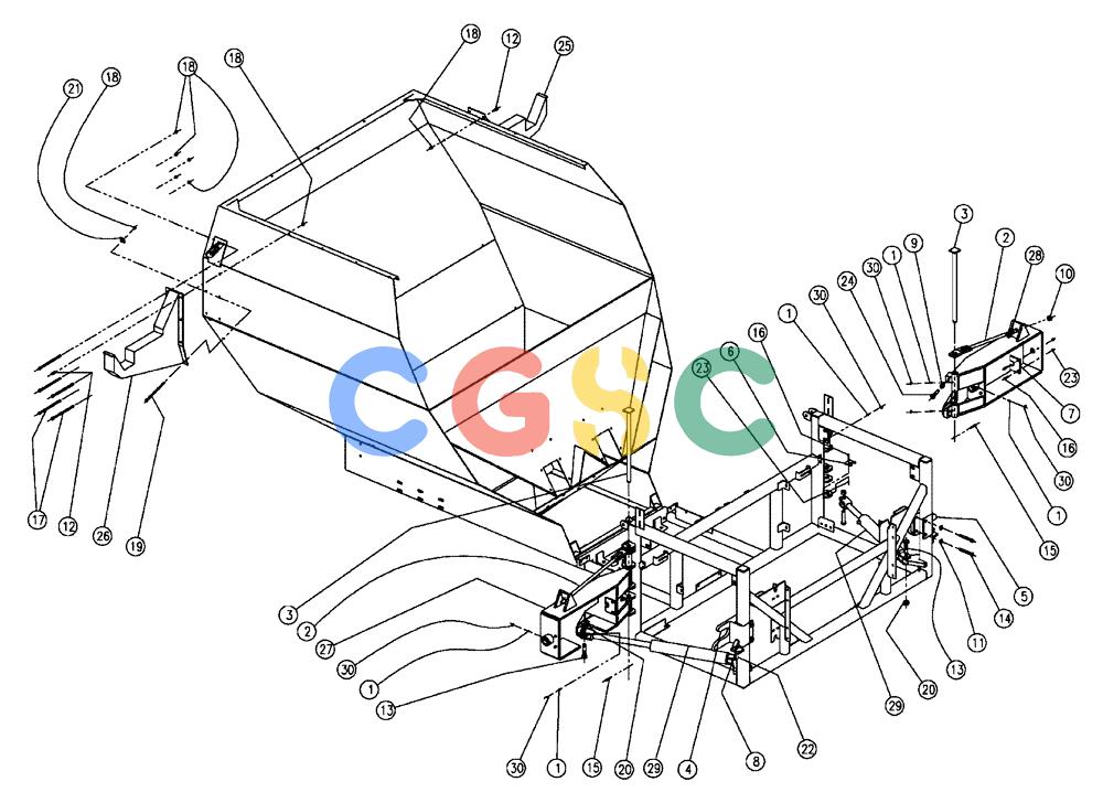 凯斯零件查询(438) - FLEX-AIR APPLICATOR - 2003 (3/03-10/03) (04-001) - BOOM FOLD PARTS, MID, 2.5” & 3”, 60’ Case Agriculture