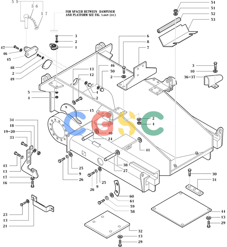 纽荷兰零件查询(DC70) - CRAWLER DOZER (N.A. VERSION) (4/99-) (3.490[01A]) - MAIN FRAME - DC70 STD. New Holland Constructuion