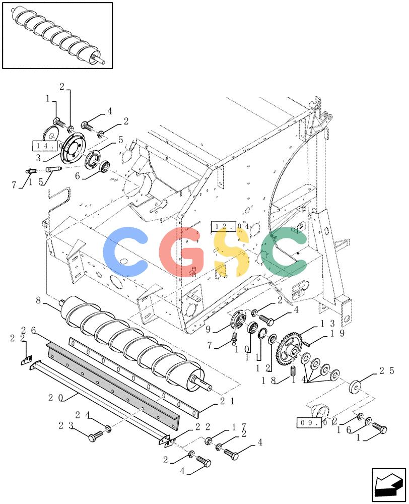 凯斯零件查询(RBX341) - SILAGE PACK ROUND BALER (3/03-12/05) (14.05[01]) - STRIPPER ROLL Case Agriculture
