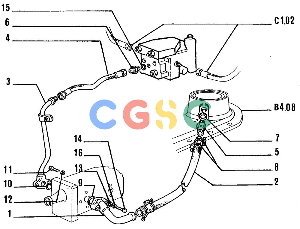 纽荷兰零件查询(FL14E) - CRAWLER LOADER (D2.23[001]) - STEERING CLUTCHES HYDRAULIC CONTROL New Holland Constructuion