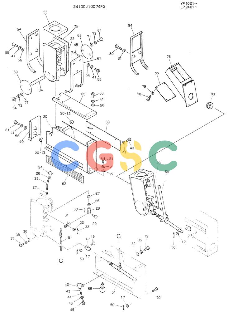 神钢零件查询(K905LC) - MARK II EXCAVATOR BTW YP1001 - YP1281 (1/87-12/03) (03-004[02]) - CONTROL ASSY (FOR NORTH AMERICA) Kobelco