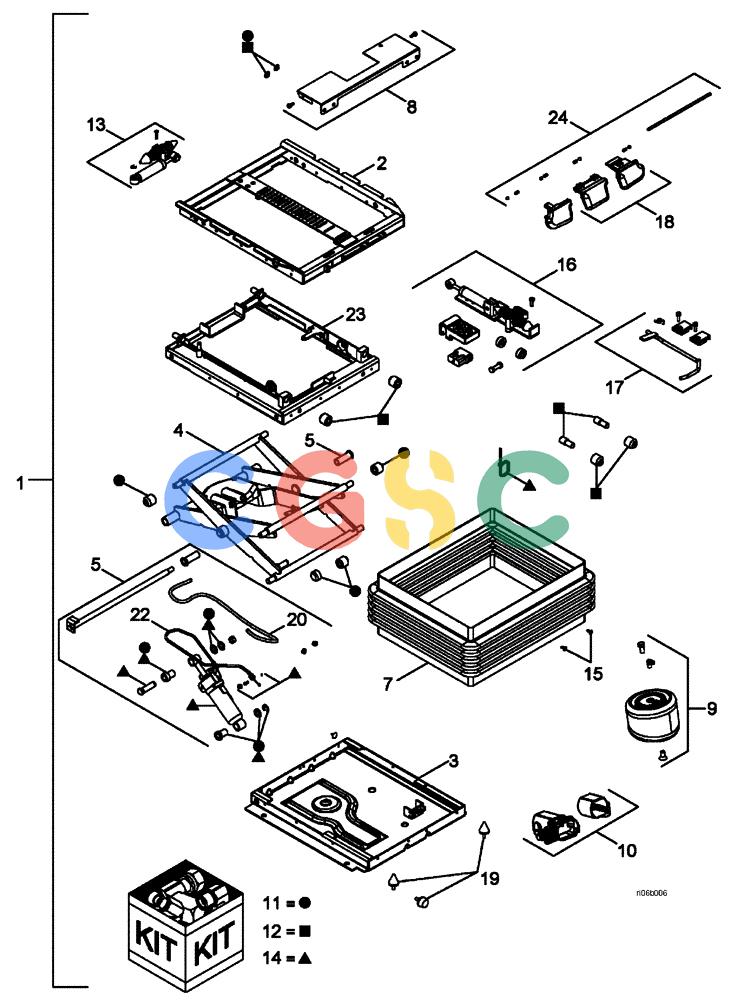 凯斯零件查询(FLX3510) - FLOATER (8/04-8/06) (01-034) - SUSPENSION ASSEMBLY, SEAT "FEB 1, 2006 AND BEYOND" Case Agriculture