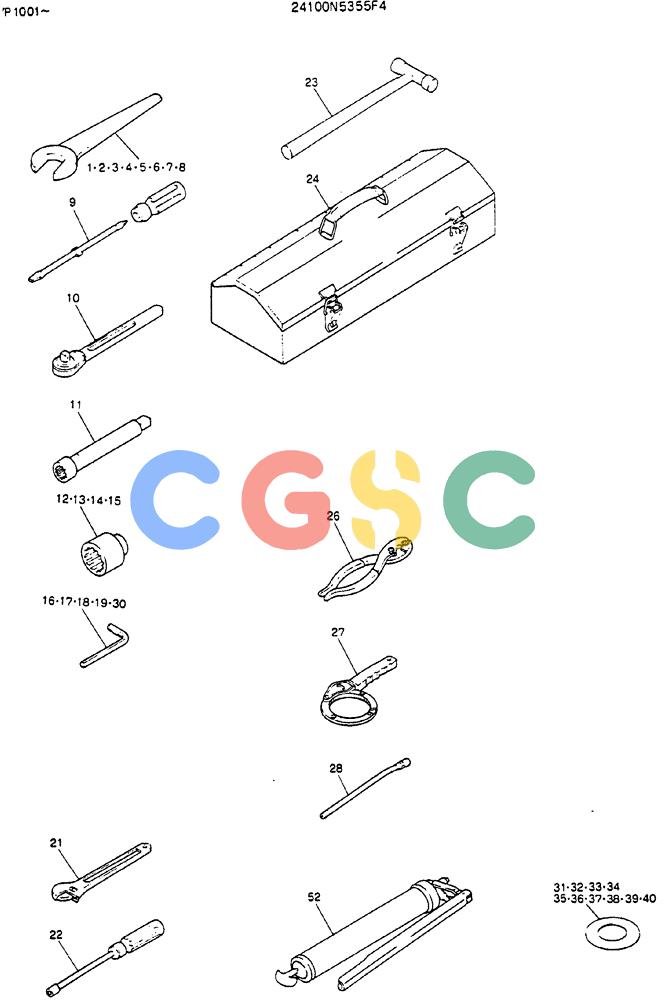 神钢零件查询(MD140BLC) - EXCAVATOR BTW YP1001 - YP1281 (1/80-12/06) (10-002) - TOOL ASSY Kobelco