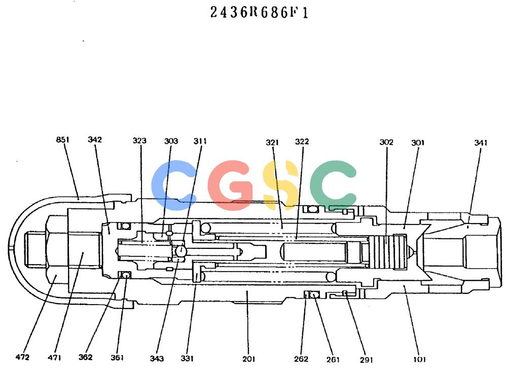 神钢零件查询(MD180LC) - EXCAVATOR ASN YG0647 (1/80-12/06) (11-005) - VALVE ASSY, RELIEF Kobelco