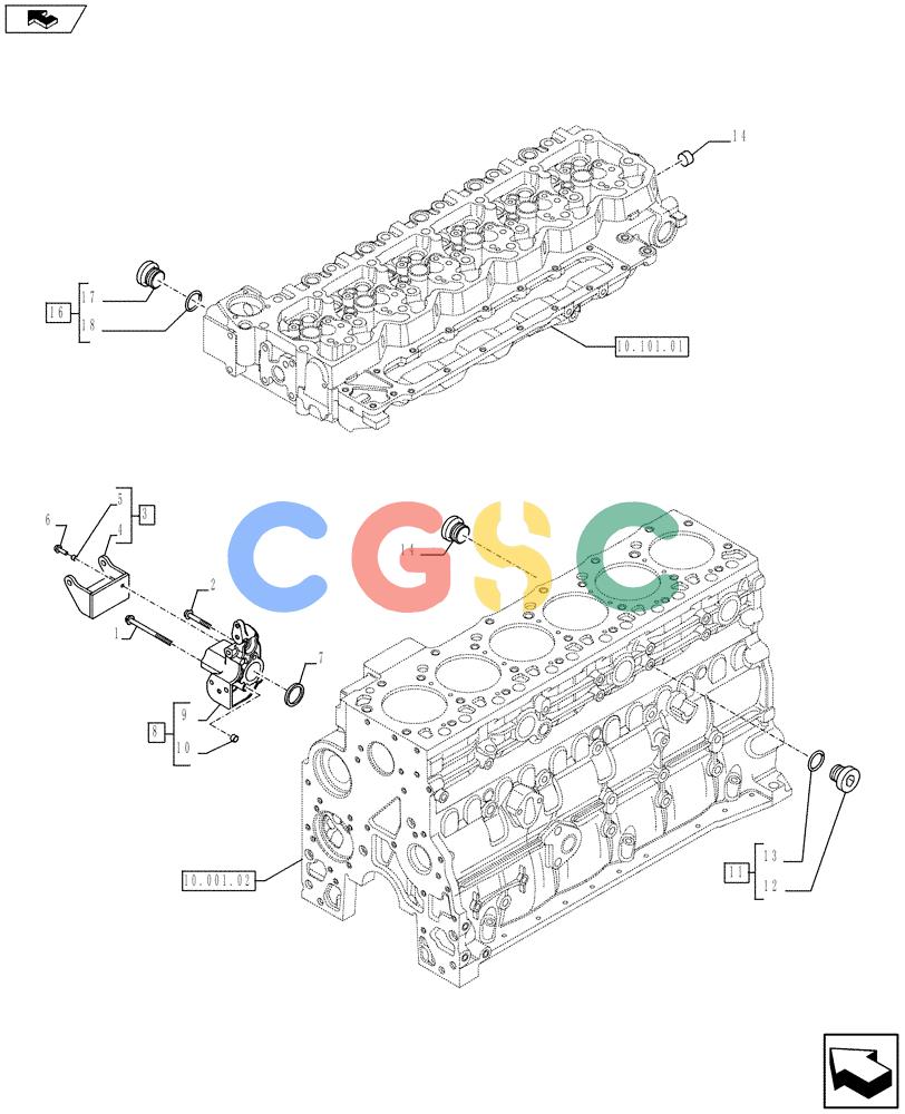 神钢零件查询(F4HFE613T A005) - ENGINE 5801366317 - 87746887 (9/10-) (10.402.01[01]) - PIPING - ENGINE COOLING SYSTEM (504259533 - 504199747 - 504194618) Kobelco