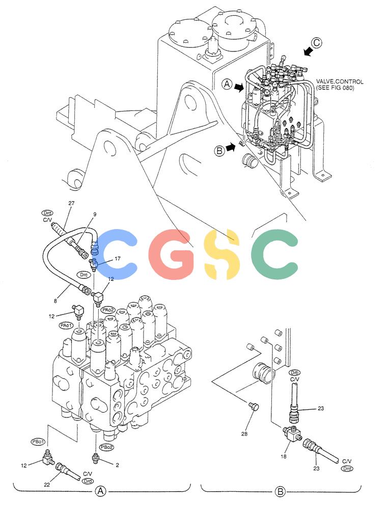 神钢零件查询(NIBBLER) - BREAKER & EXTRA ATTACHMENTS - SK200SR & SK200SRLC (1/01-12/06) (01-023[01]) - CONTROL LINES, REMOTE (SWING PRIORITY + BREAKER) Kobelco