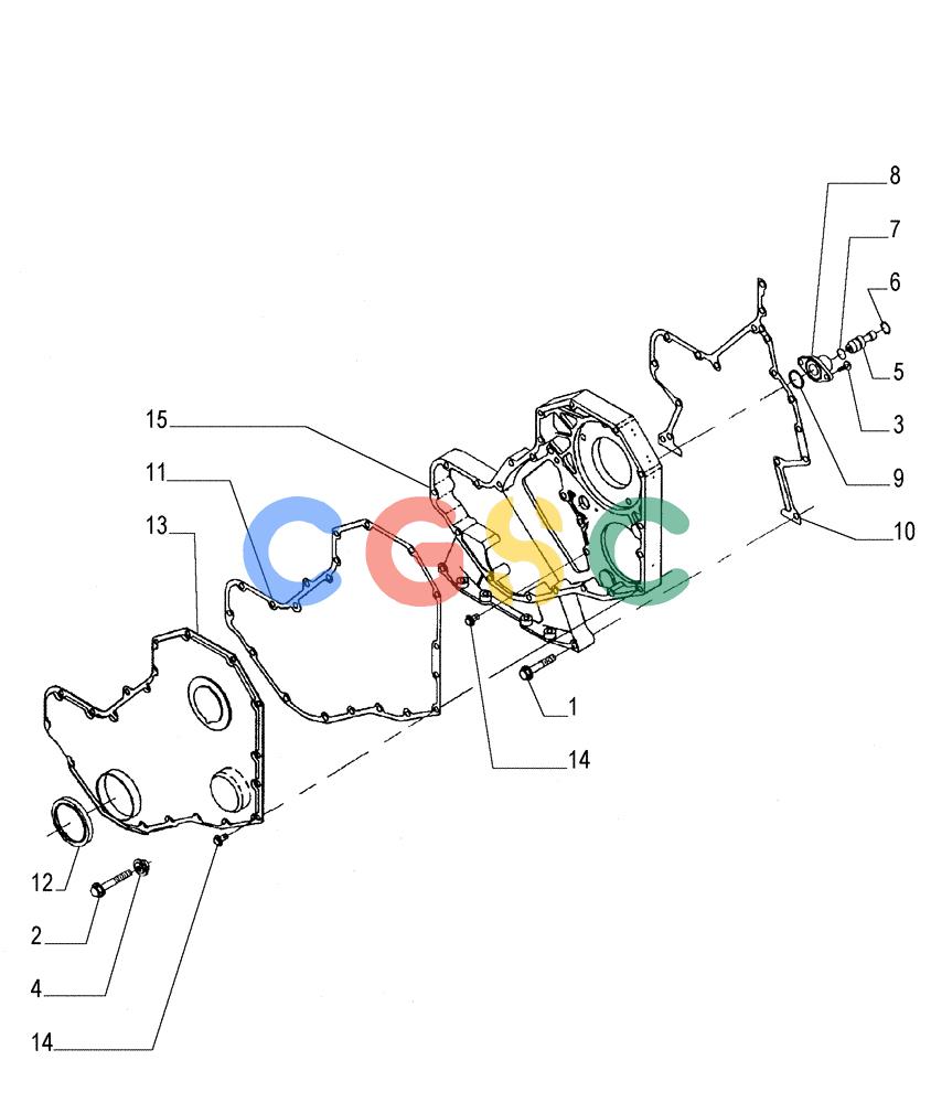 纽荷兰零件查询(FL145) - CRAWLER LOADER (N.A. VERSION) (11/98-) (0.043[01]) - CRANKCASE COVERS New Holland Constructuion