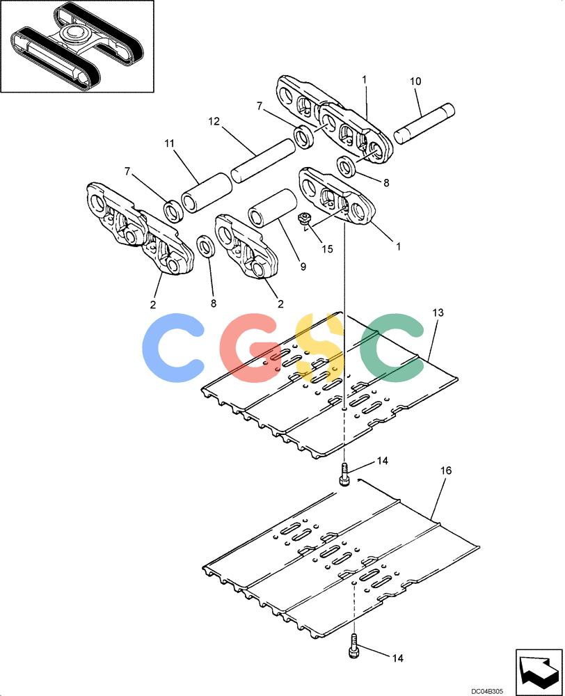 纽荷兰零件查询(EH130) - CRAWLER EXCAVATOR (3/04-) (05 -08[00]) - TRACK - SHOE (YY60D00005F1) New Holland Constructuion