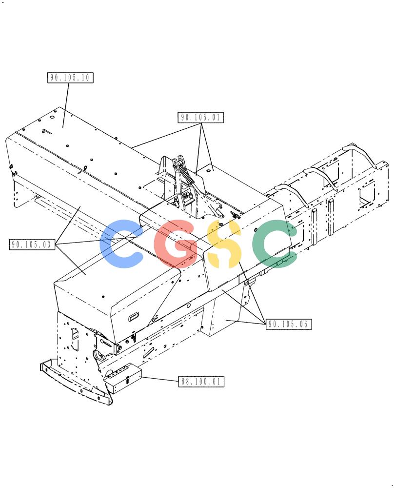 凯斯零件查询(SB551) - SMALL SQUARE BALER (9/08-12/15) (00.000.90) - PICTORIAL INDEX, SHIELDS & DECALS Case Agriculture