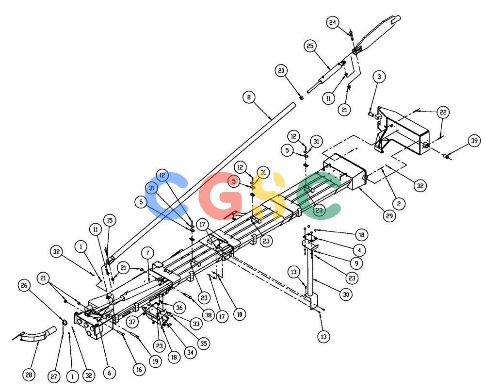 凯斯零件查询(438) - FLEX-AIR APPLICATOR - 2003 (3/03-10/03) (04-035) - BOOM GROUP, 2.5”, INNER, LH, 70’ Case Agriculture