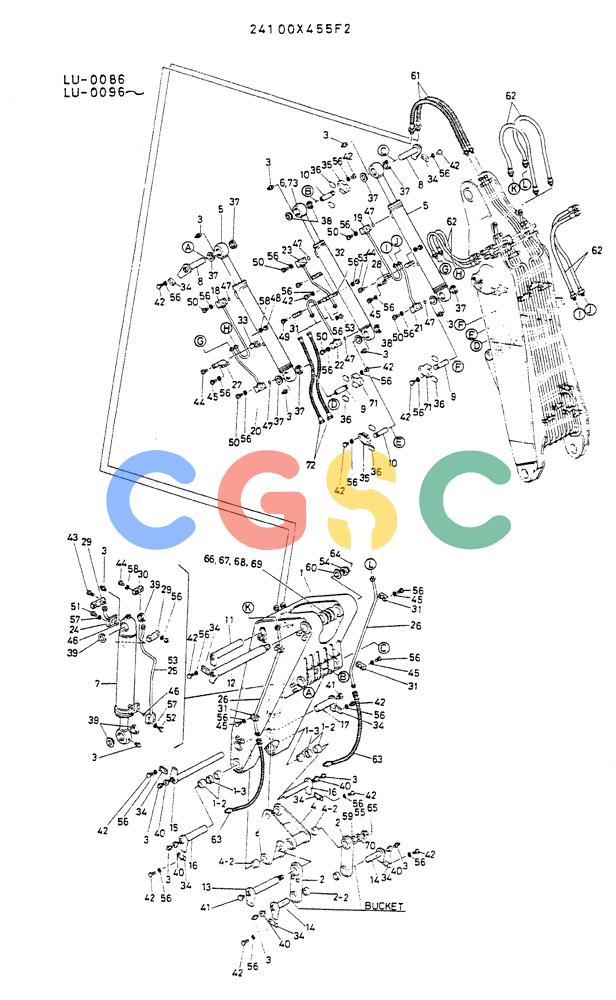 神钢零件查询(K935) - EXCAVATOR SUPPLEMENT ASN LU00154 (1/76-12/03) (08-013) - ARM ASSY FOR LOADING Kobelco