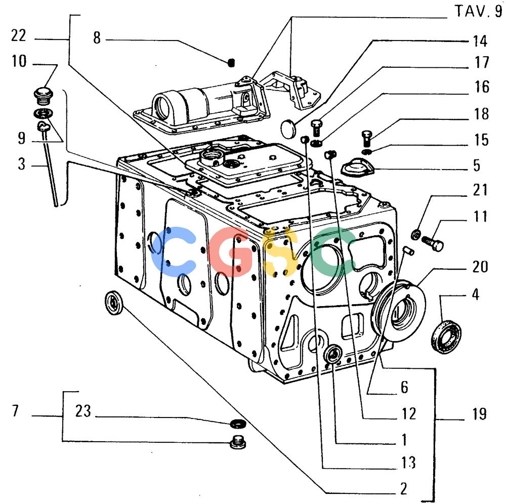 纽荷兰零件查询(FD14E) - CRAWLER DOZER (1.2770[001]) - REAR TRANSMISSION-REAR HOUSING (May 15 2009 9:21:00.1450 AM) New Holland Constructuion