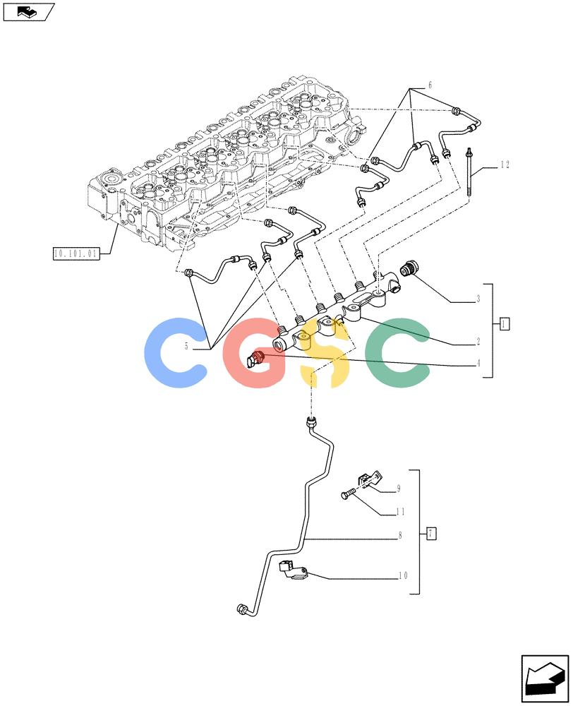 神钢零件查询(F4HFE613U A005) - ENGINE 5801366315 - 84169137 (3/10-) (10.218.03) - INJECTION EQUIPMENT - PIPING (504324976) Kobelco