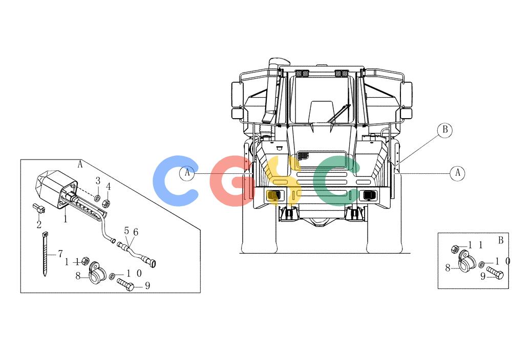 纽荷兰零件查询(AD250) - ARTICULATED DUMP TRUCK (7/01-) (5.652[21]) - ROPS CAB - ELECTRIC COMPONENTS New Holland Constructuion