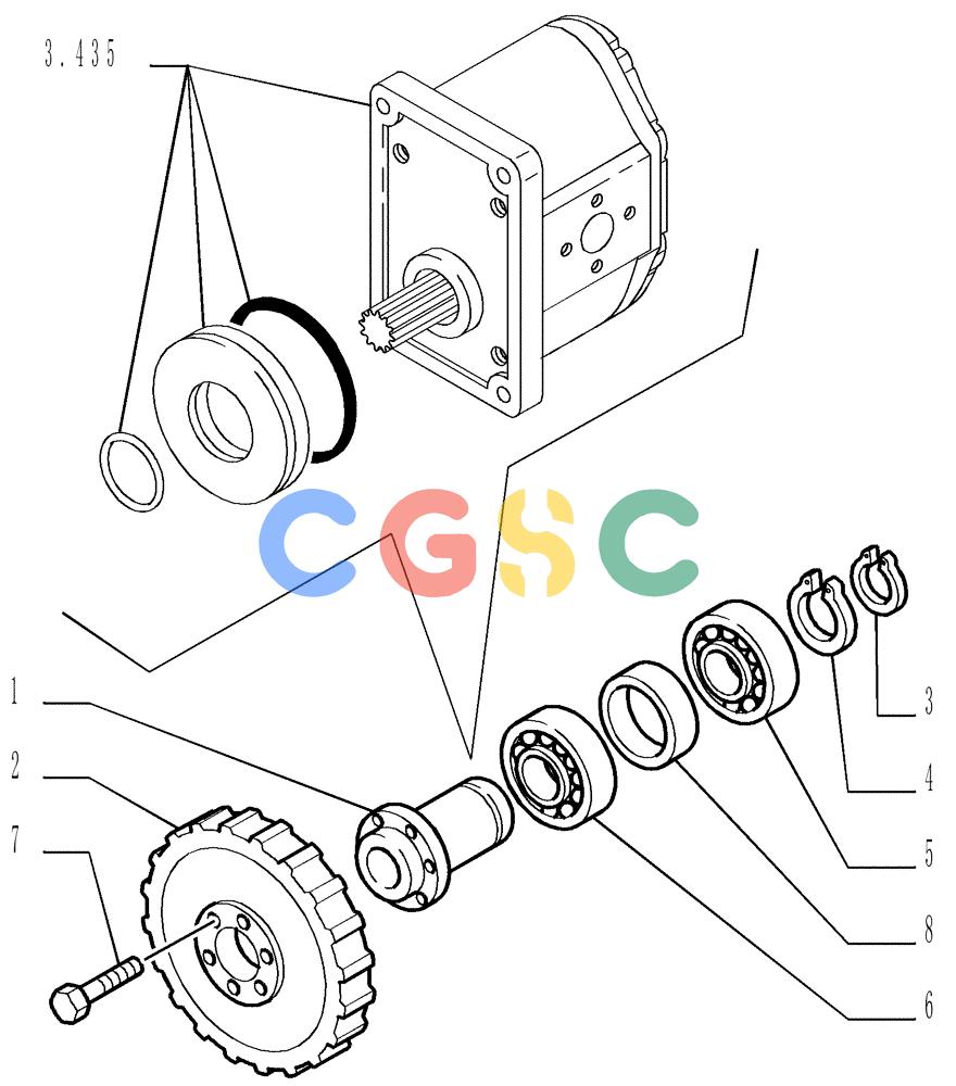 纽荷兰零件查询(DC150LT) - CRAWLER DOZER (6/00-) (1.200[05]) - UNIT TORQUE CONVERTER New Holland Constructuion