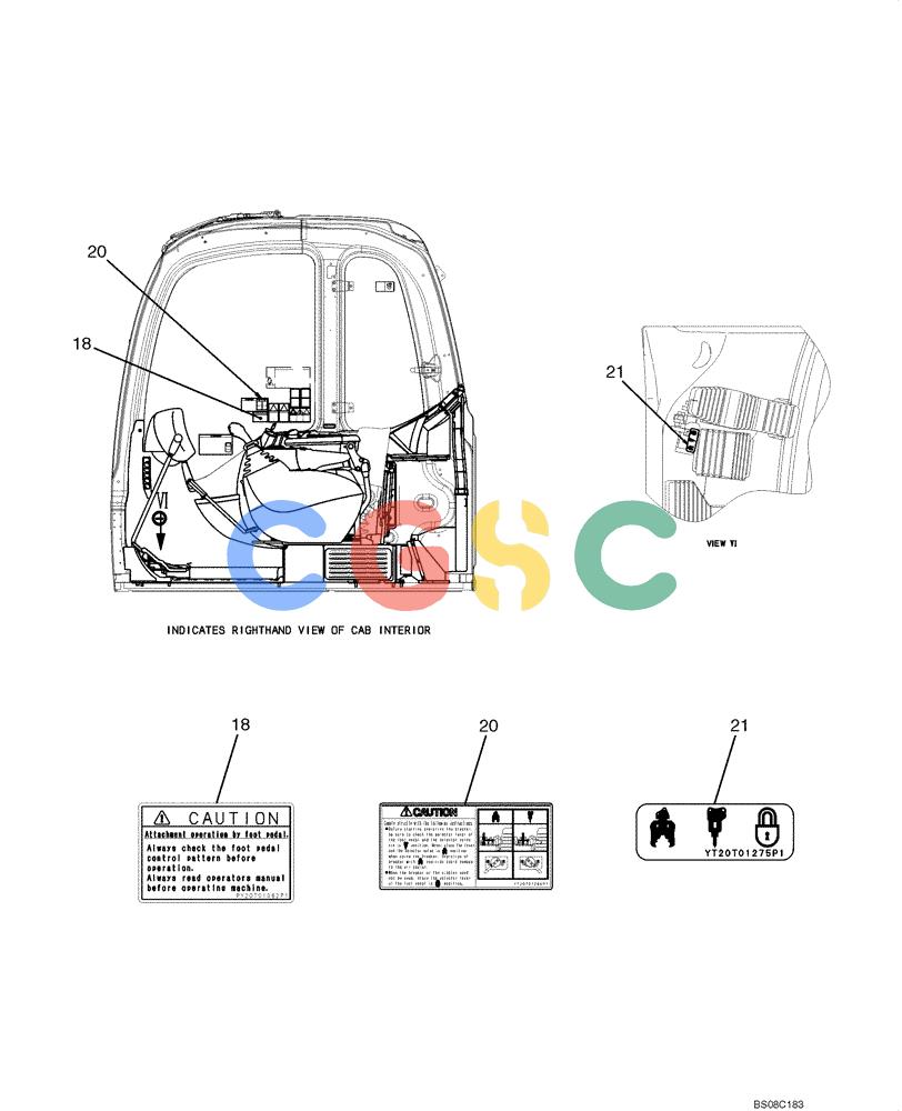 纽荷兰零件查询(E70BSR) - COMPACT CRAWLER EXCAVATOR BTW YT05-15001 - 18000 (NA) (4/08-) (06-02-01[00]) - NAME PLATE INSTALLATION (NIBBLER & BREAKER) (YB22T00065F5) New Holland Constructuion