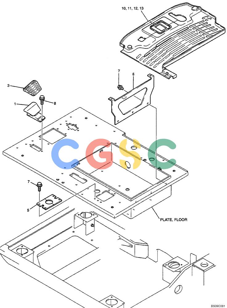 神钢零件查询(BOOM) - ATTACHMENT, (2-PIECE BOOM) SK135SR-1E, SK135SRLC-1E, SK135SRLC-1ES (11/01-12/10) (06-013[00]) - FLOOR PLATE GROUP, (2-PIECE BOOM), (YY03M00014F2, YY03M00014F3, YY03M00014F4 & YY03M00014F5) Kobelco