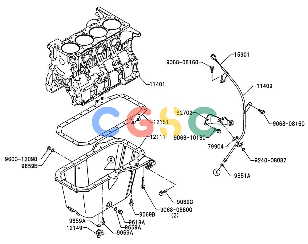 神钢零件查询(200-8) - EXCAVATOR S/N YN11-45001 - (1/06-12/09) (ENG-02-2) - CYLINDER BLOCK Kobelco