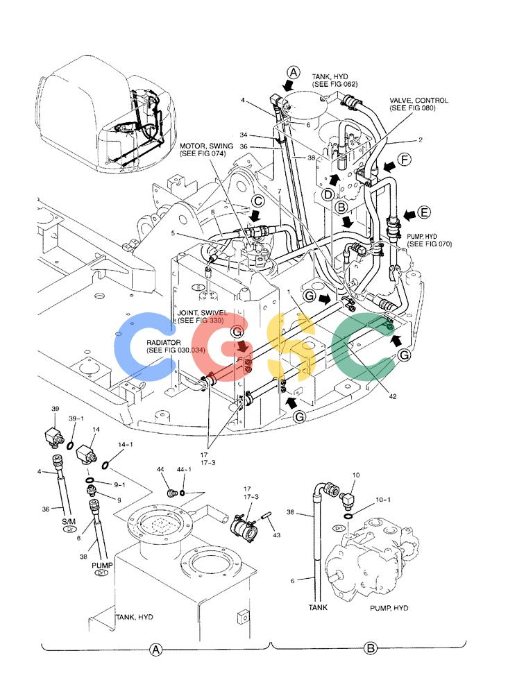 纽荷兰零件查询(E70) - MIDI CRAWLER EXCAVATOR (NA) (1/06-) (022) - HYD LINES, UPP (RETURN) New Holland Constructuion