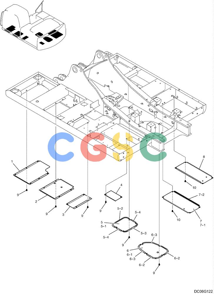 纽荷兰零件查询(E215B) - CRAWLER EXCAVATOR - TIER 3 (ROPS CAB) ASN NBDA21800 (6/13-) (01-073[00]) - COVER ASSY, UNDER New Holland Constructuion